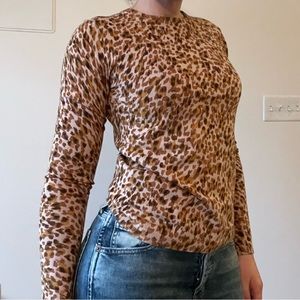 Ann Taylor Leopard Sweater XS